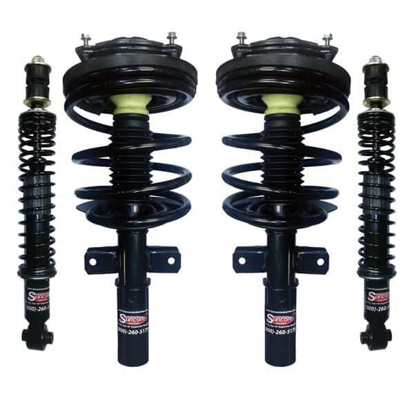 1997-1999 Cadillac DeVille 4Wheel Electronic to Passive Suspension Conversion with Front Coil Over Struts & Rear Coil Over Shocks Kit