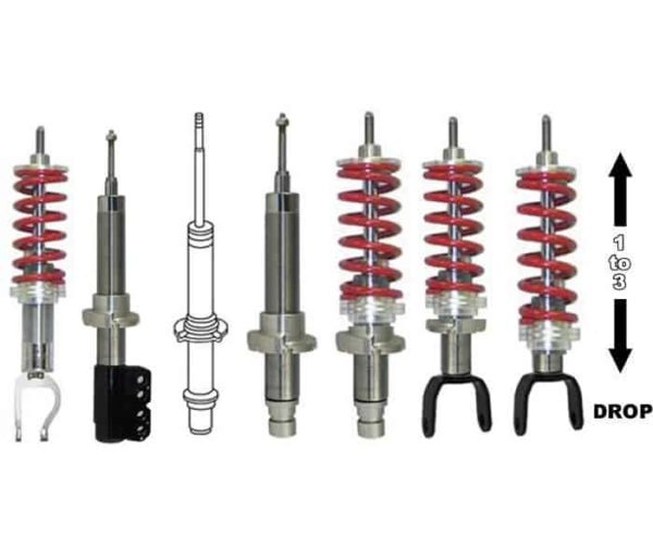 1998-2002 NISSAN FRONTIER Adjustable Lowered Coilover Struts – (1 to 3 inches)