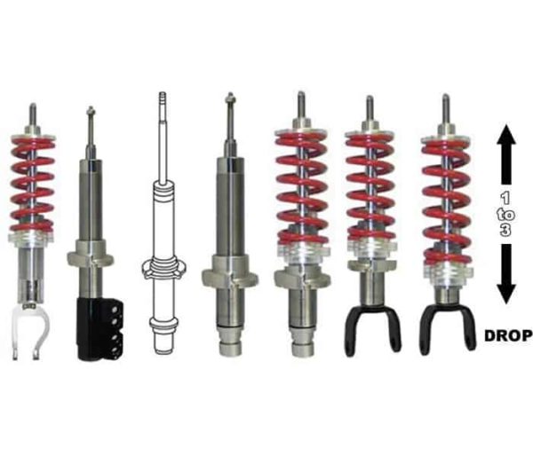 1999-2006 HONDA ODYSSEY Rear Adjustable Lowered Coilover Struts – (1 to 3 inches)