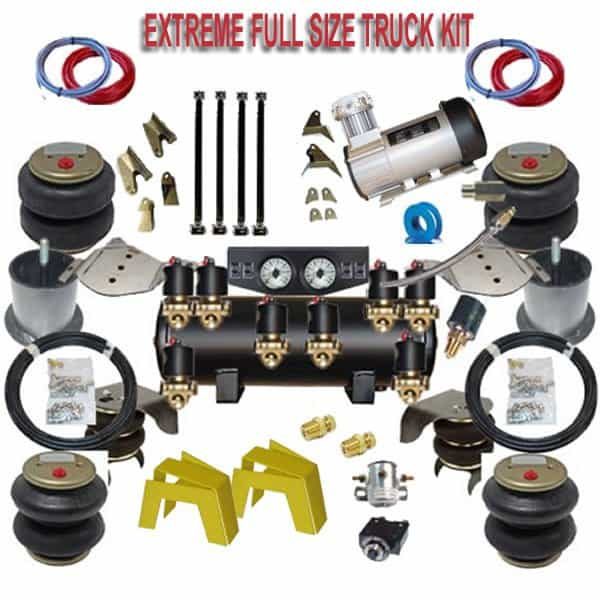 FULL SIZE Truck EXTREME FBSS Air Suspension Kit With 4 Links,  Panhard Bar & Frame Bridge