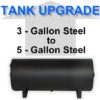 5 Gallon Powder Coated Black Steel Air Suspension Tank **UPGRADE**