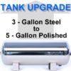 5 Gallon Polished Stainless Steel Air Suspension Tank **UPGRADE**