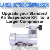 Upgrade 1/3 hp to 1/2 hp DC7500 Compressor for Standard Air Ride Kits **UPGRADE**